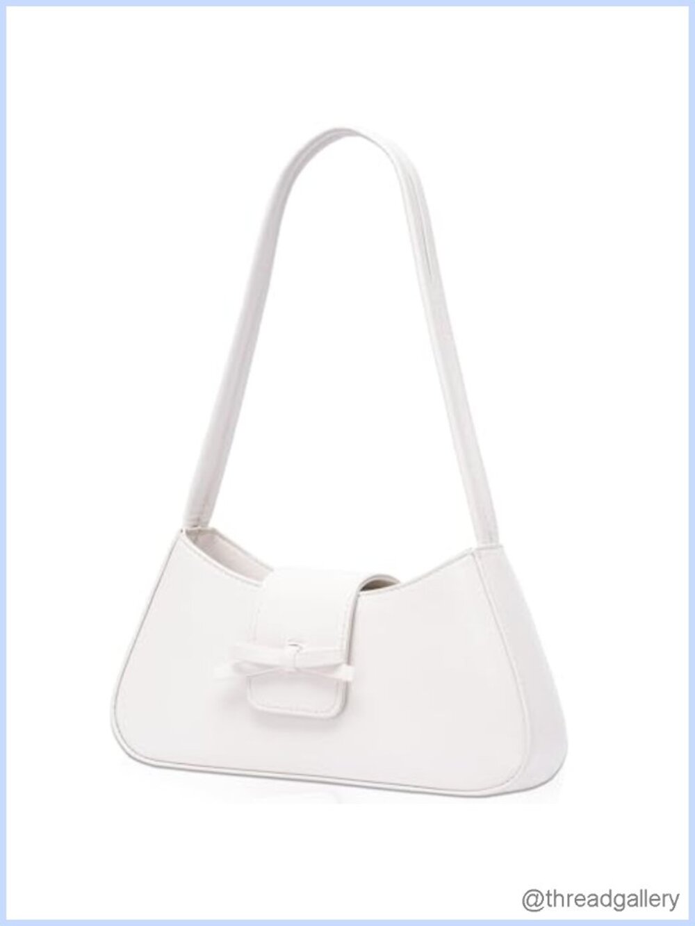 Faux Leather Hobo Shoulder Bag Small Underarm Purse Double Closure